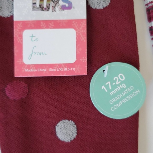 Muk Luks Pack of 4 Graduated Trouser Compression Socks 17-20 mmHg Size L/XL - Picture 3 of 7